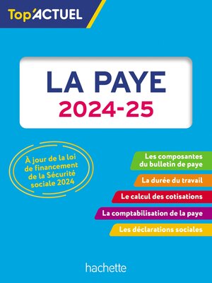 cover image of La paye 2024-2025